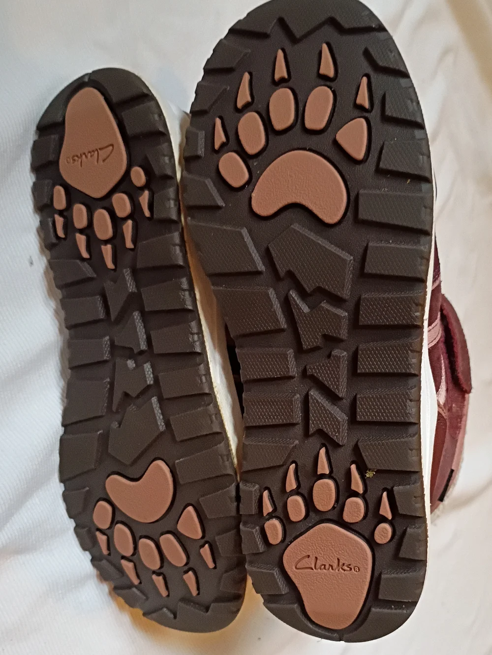 Clarks Play Prints Kids Burgundy Waterproof Winter Boots